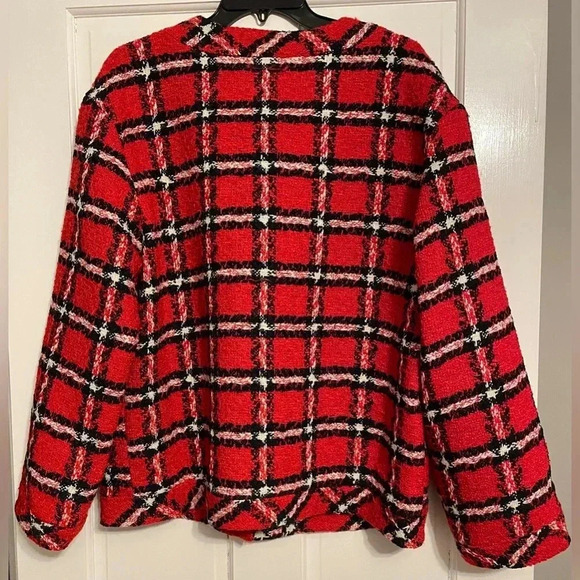 NWT English Factory Plaid Boucle Jacket - Picture 3 of 7
